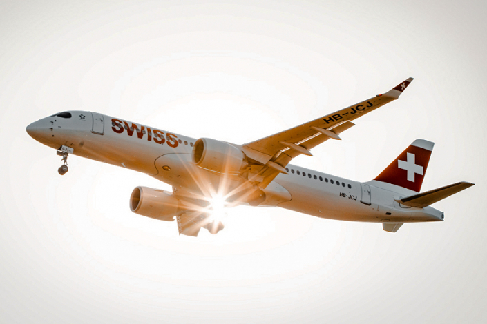 Flugzeug klar zur Landung