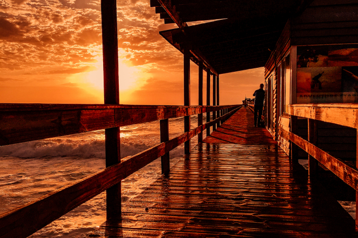 Sonnenuntergang am Yetty in Namibia - Reisefotografie